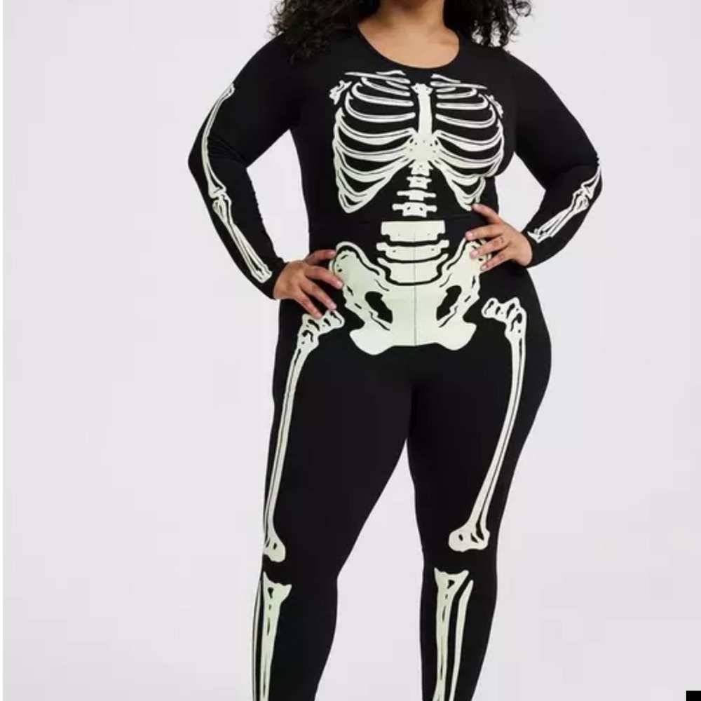 Skeleton Print Black Jumpsuit